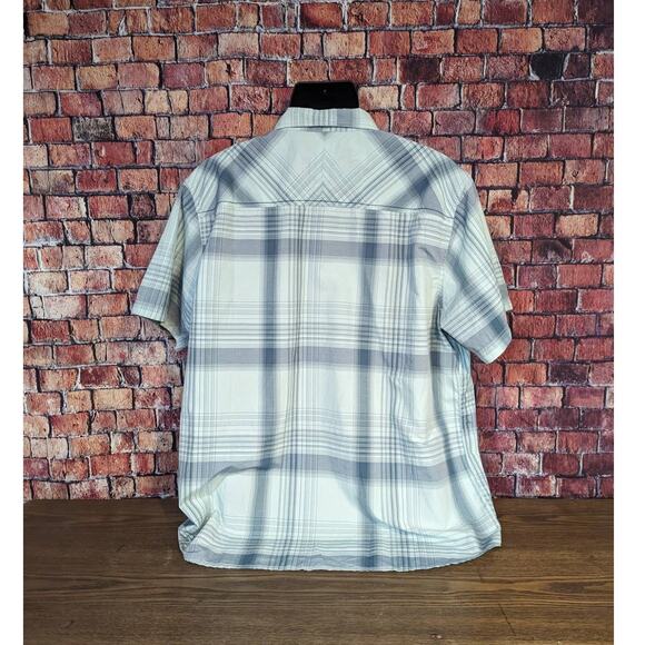 NWT Ecoths Blue Plaid Stirling Short Sleeve Shirt Size XL - Picture 3 of 10